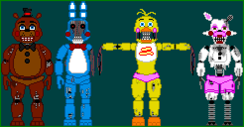 Withered Fnaf 4 Minigame Sprites By Coletherobot-d by oofythenoob on  DeviantArt