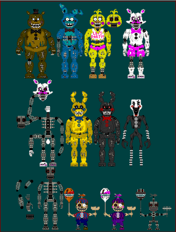 Five nights at freddy's nightmare toy animatronics