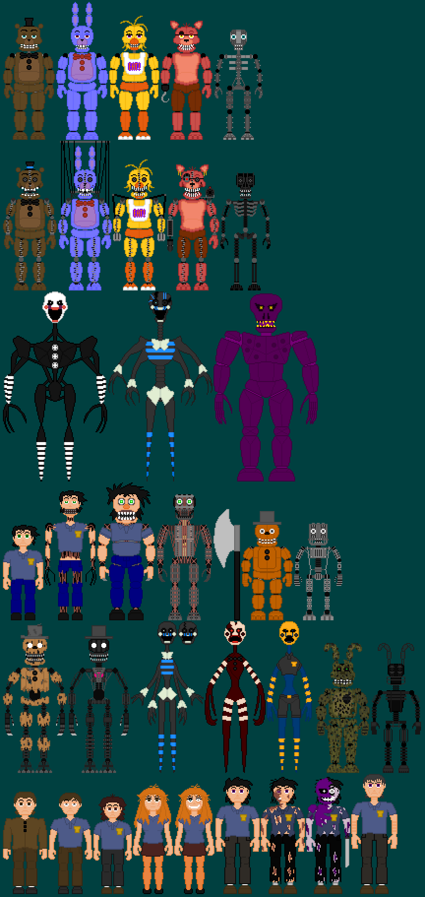 The Spriters Resource - Full Sheet View - Five Nights at Freddy's