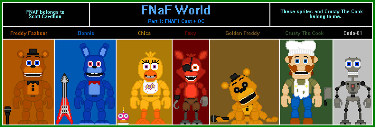 FNaF World Fan Made Movesets #2 by ToxiinGames on DeviantArt