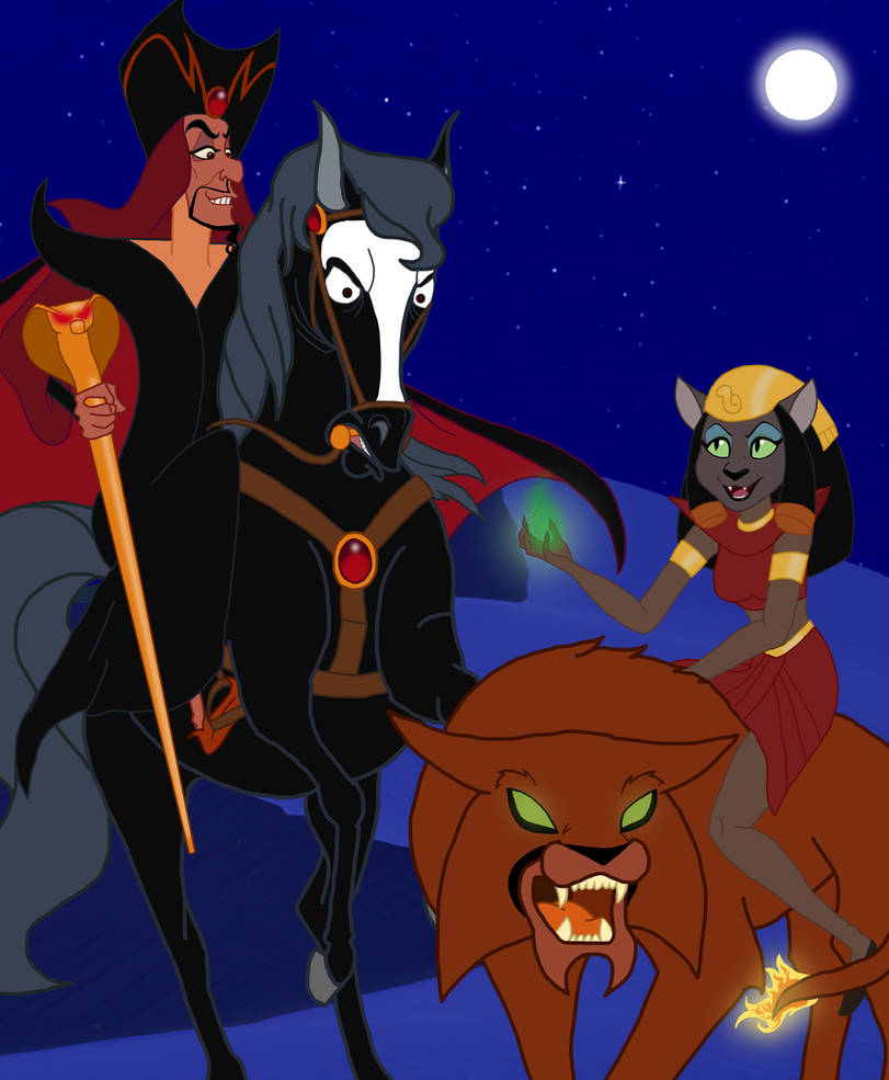 Jafar Rides Jafar and Mirage ~ Night Ride by InkyTalon on DeviantArt