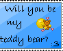 F2U 'Be my teddy bear' stamp