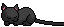 F2U divider - black cat (left - cat)
