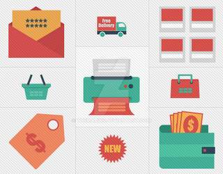 Colorful Business Icons for Website