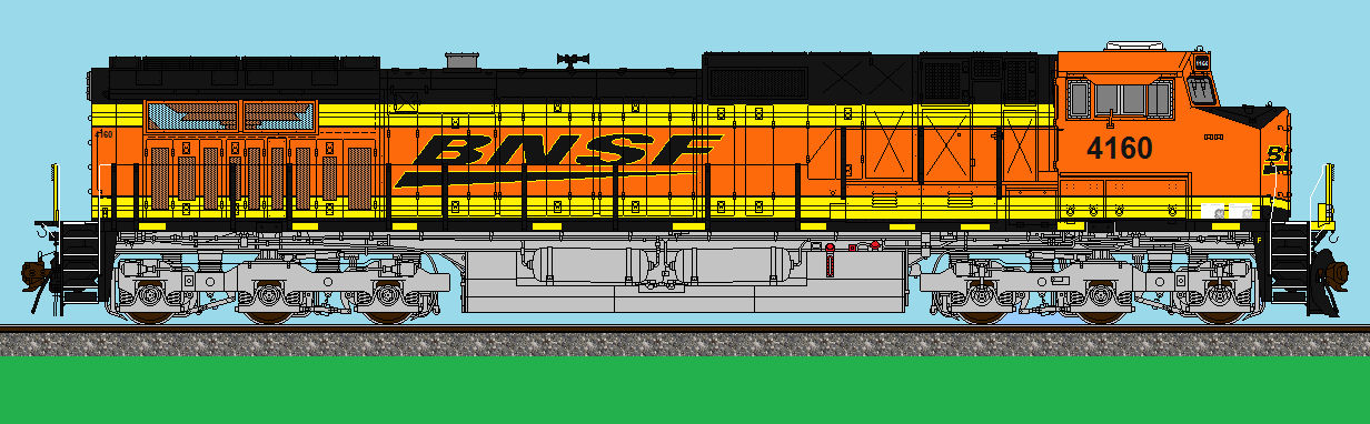 BNSF GE Dash 9-44CW 4160 by IvanCervera291 on DeviantArt