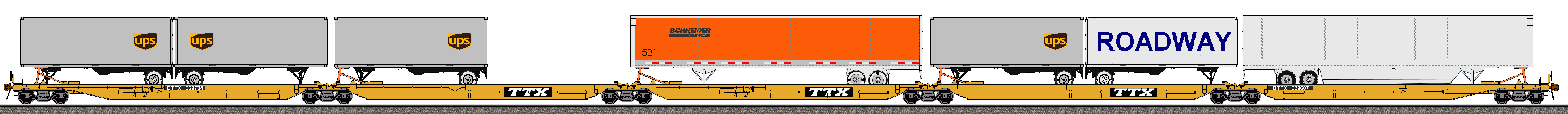 Dttx Deviantart DTTX Articulated 5 Pack Trailer Car Set #2 by IvanCervera291 on DeviantArt