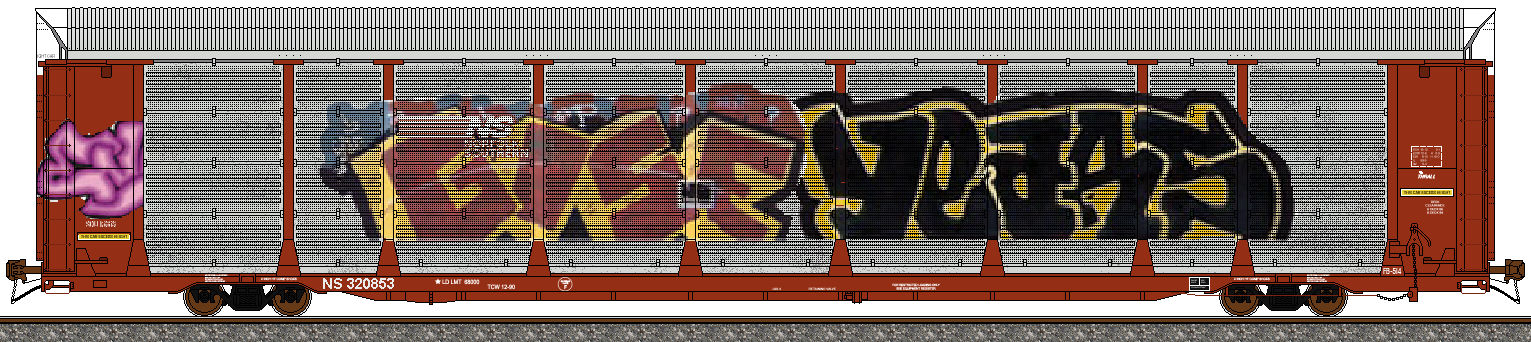 Norfolk Southern Autorack Car #1 by IvanCervera291 on DeviantArt