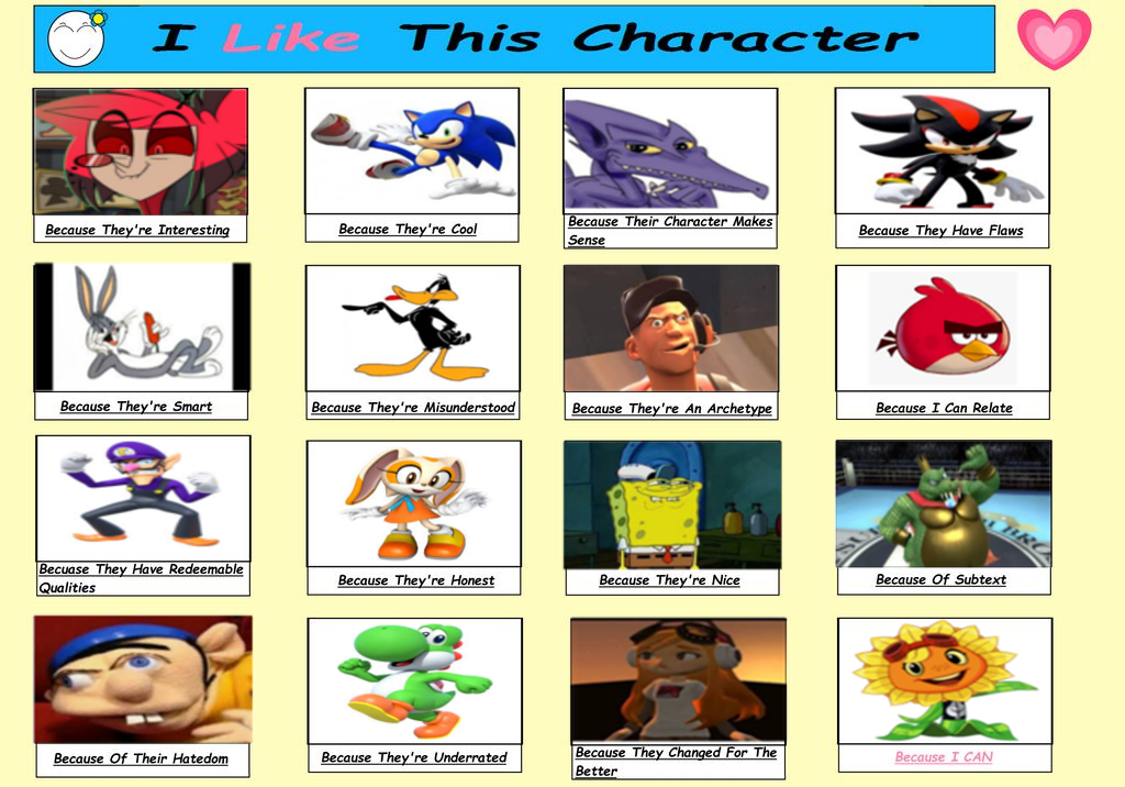 I Like This Character Meme