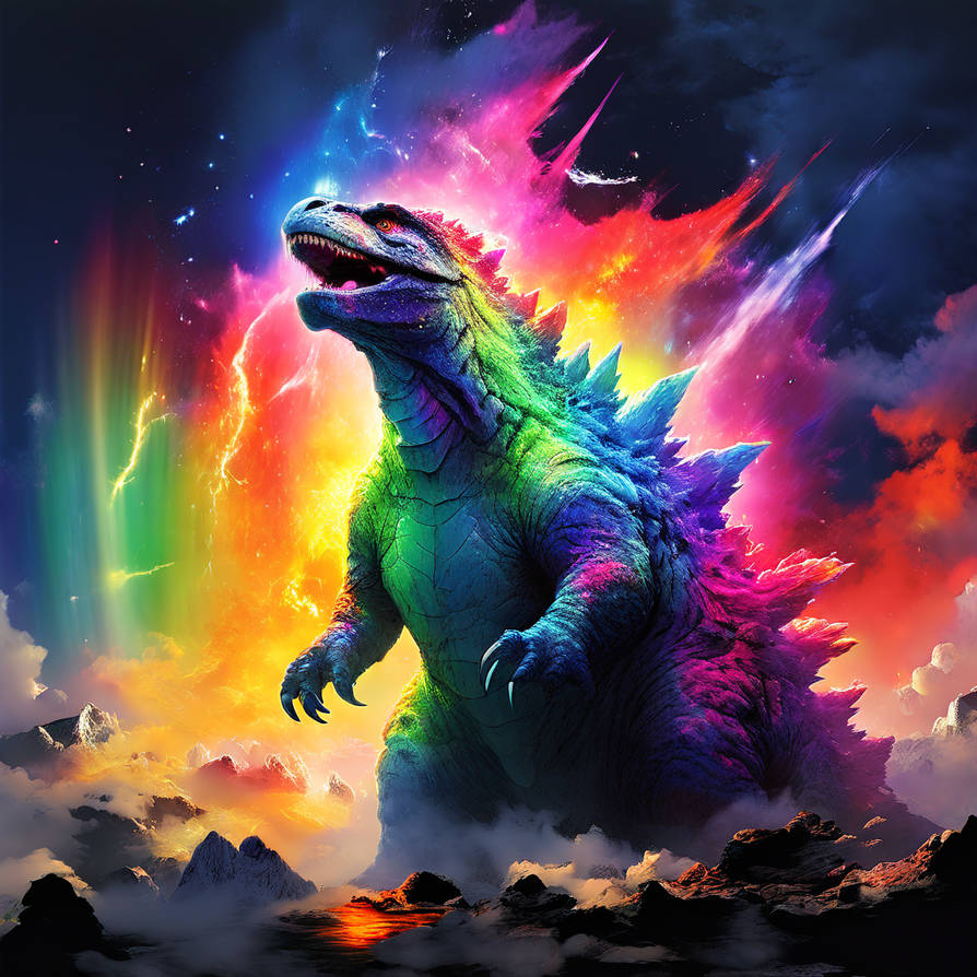 Zen Godzilla Color Rainbow Godzilla by ashspark1389 on DeviantArt
