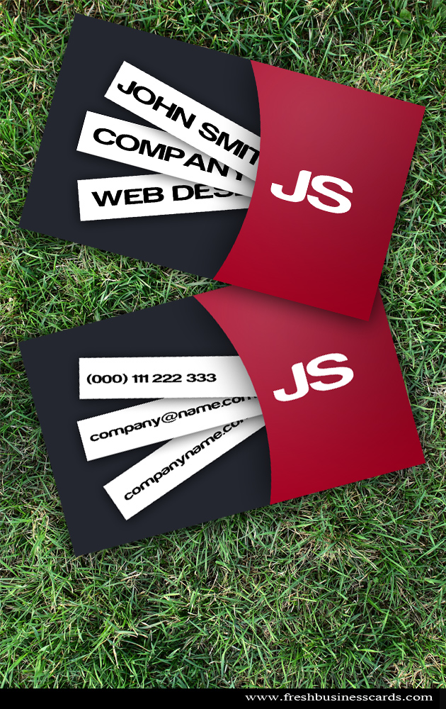 Modern Red Business Card