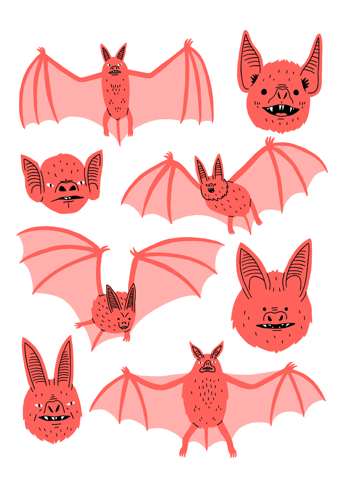 Bats Risograph