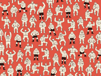 Fight 2! Endpapers design