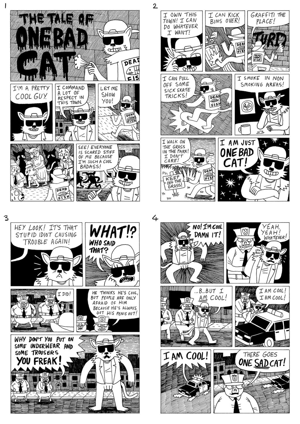 Bad Cat Comics- #1- back in print! Nakatomi, Inc