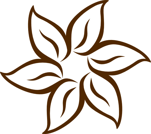 Brown flower outline png by yotoots on DeviantArt