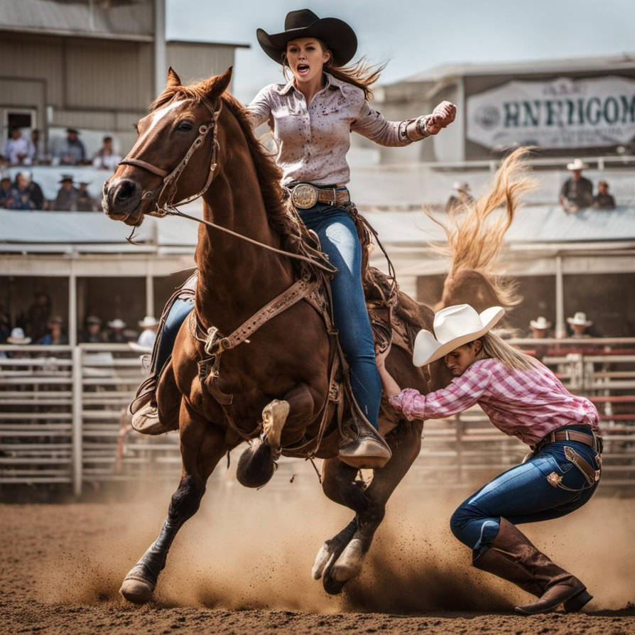 Rodeo Cowgirl Fight by Bikemanrick on DeviantArt