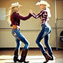 Cowgirl Fight at an Airport