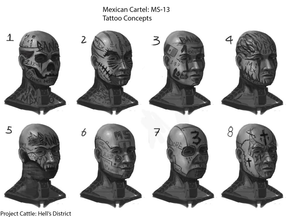 MS-13 tattoo concepts by CarlSpringer on DeviantArt