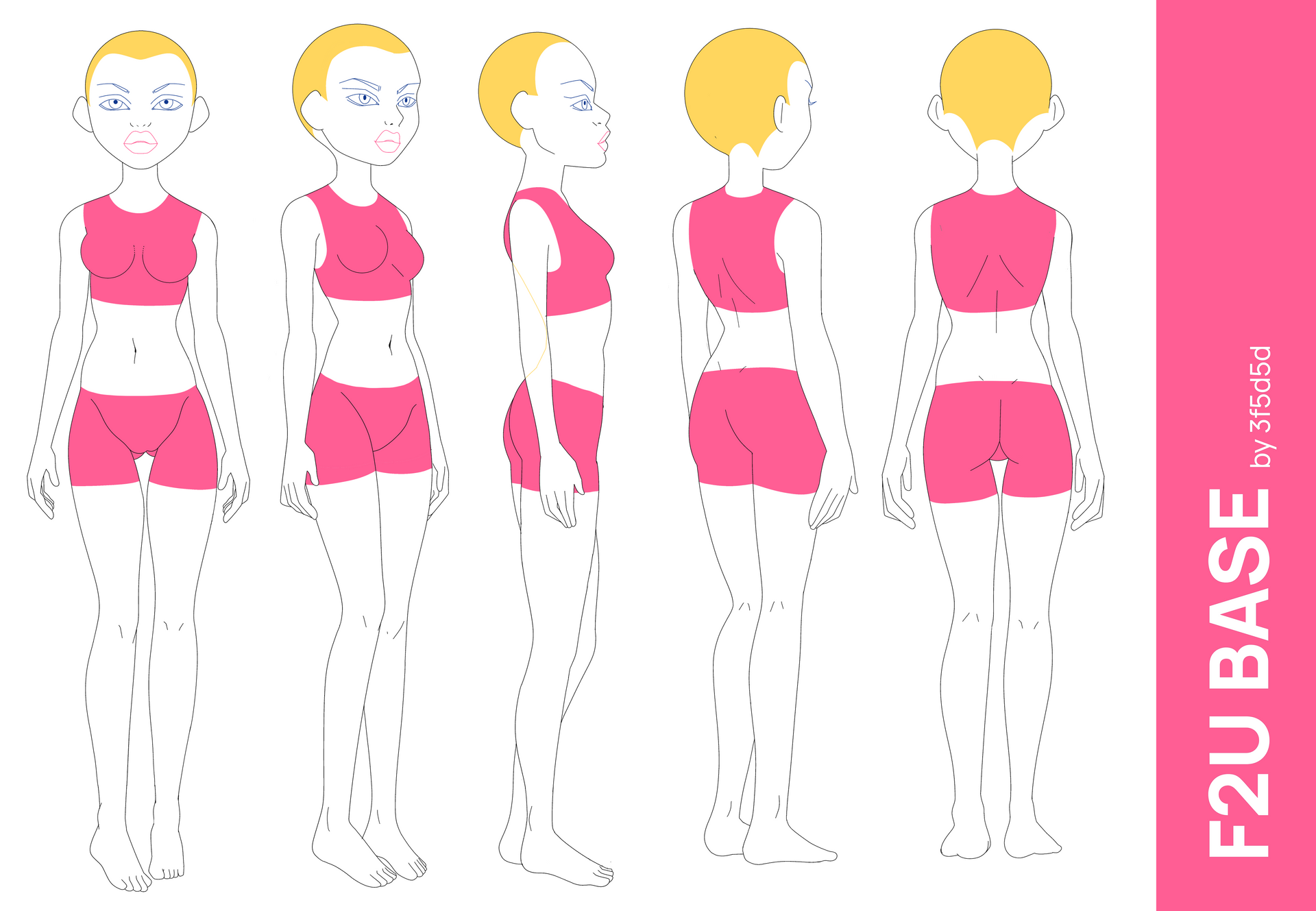 F2U Base: Girly Character Sheet by 3f5d5d on DeviantArt