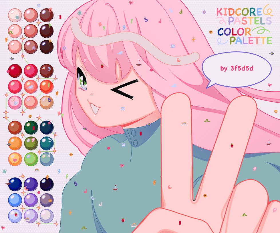 Kidcore Pastels Rainbow Color Palette by 3f5d5d on DeviantArt