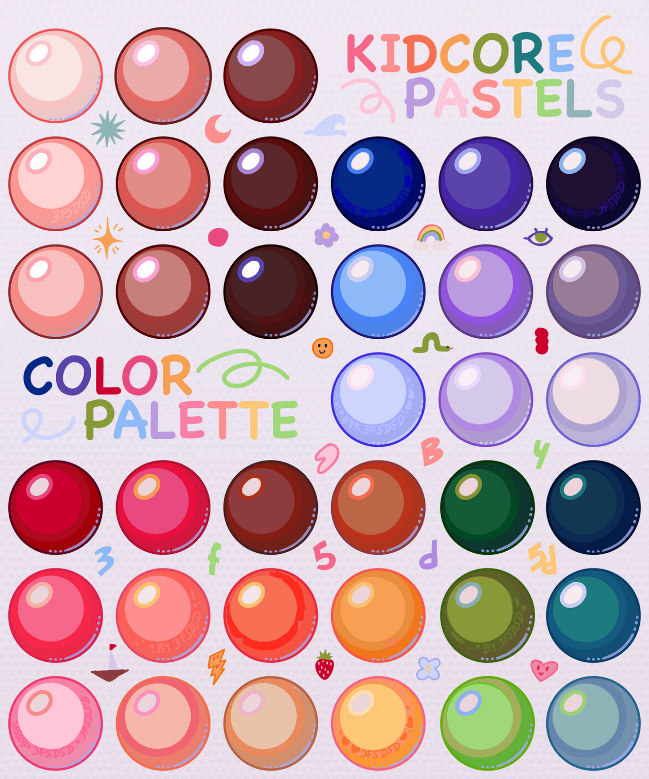 Pastel Kidcore Color Palette