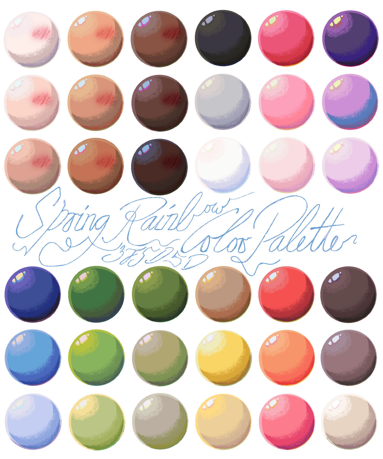 Spring Rainbow Colours Spring Rainbow Color Palette (small) by 3f5d5d by 3f5d5d on DeviantArt