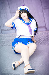 Sailor Homura sitting