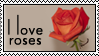 Stamp I love roses by Cathorse