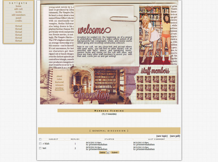 Inception Cult Layout by noirchrome on DeviantArt