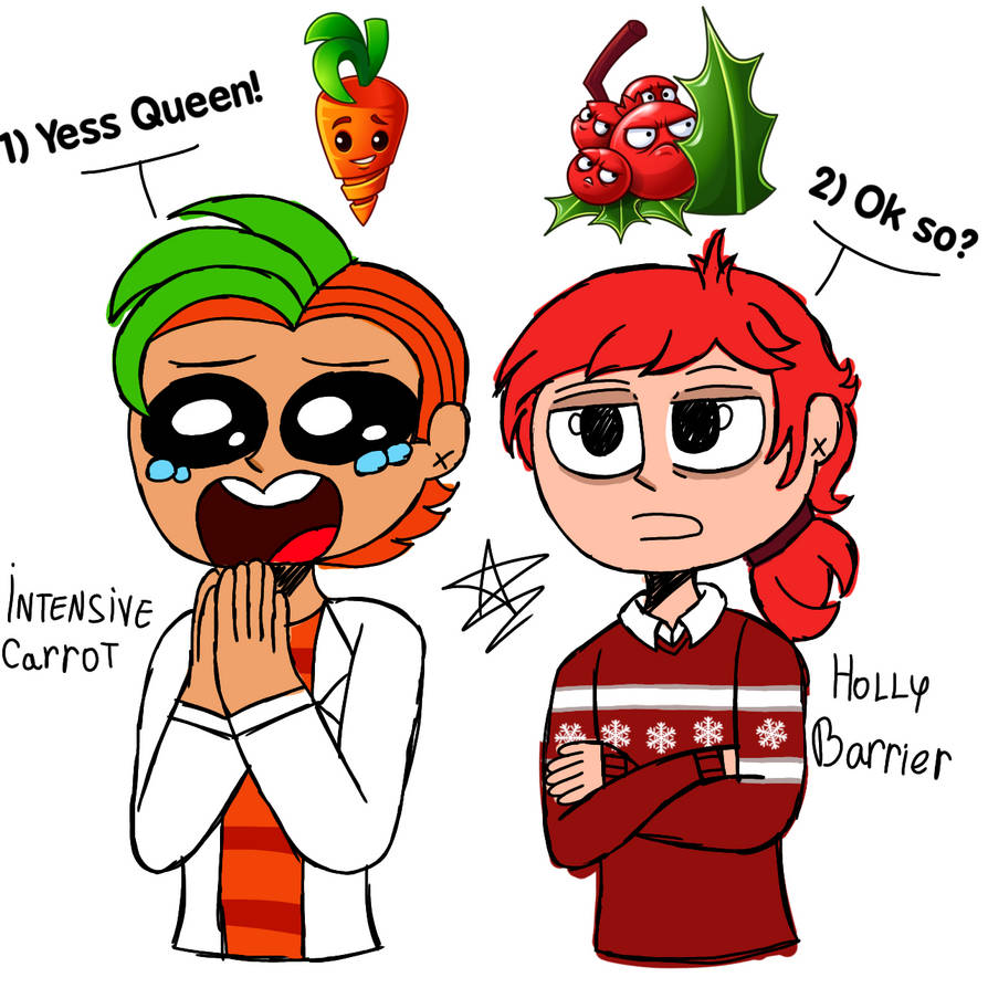 PvZ2 // Doodle of two humanized plants by JustCoco238916 on DeviantArt