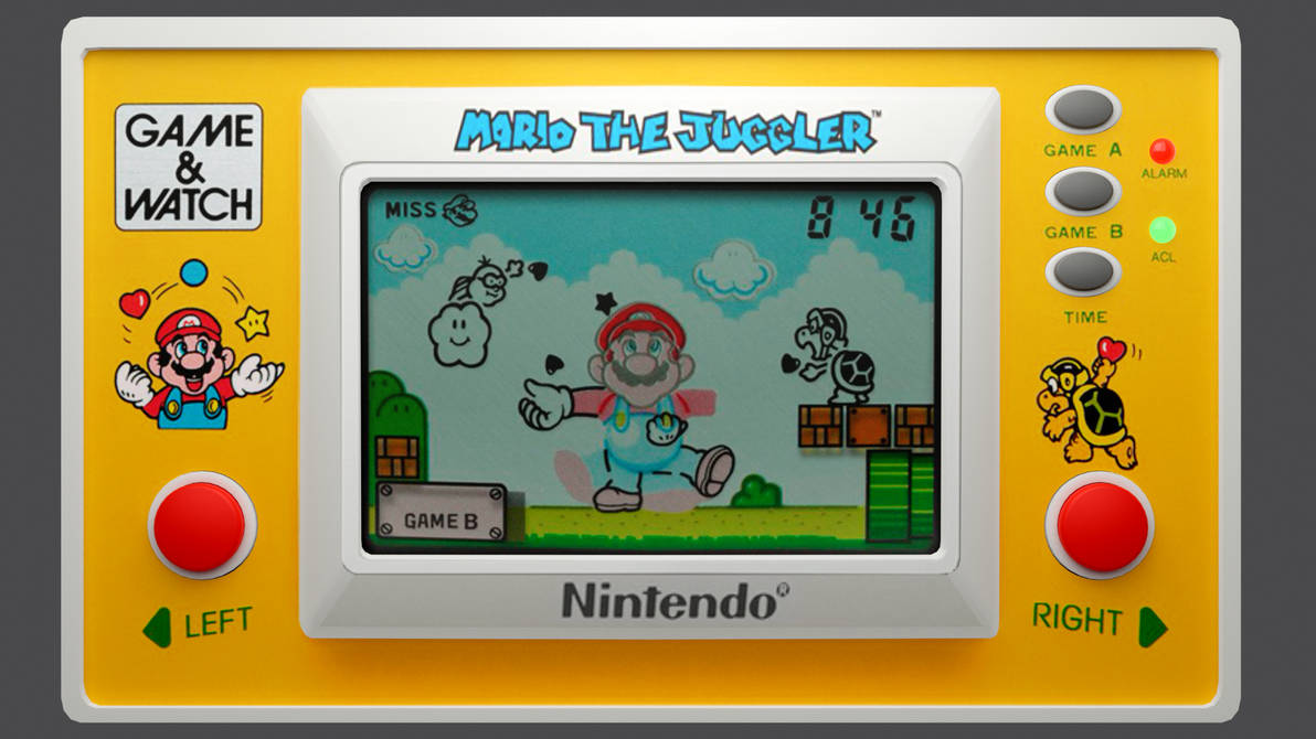 Включи электронные игры. Нинтендо game and watch. Гейм энд вотч Марио. 'Game & watch Mario the Juggler.. Nintendo game and watch Mario.