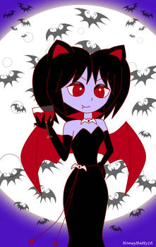 HoneyBatty dressed as a Vampiress