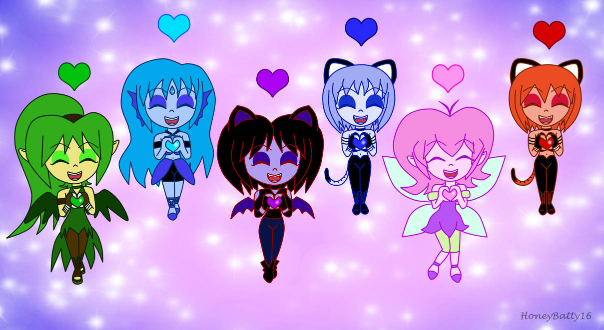Chibi Element Girls by HoneyBatty16 on DeviantArt