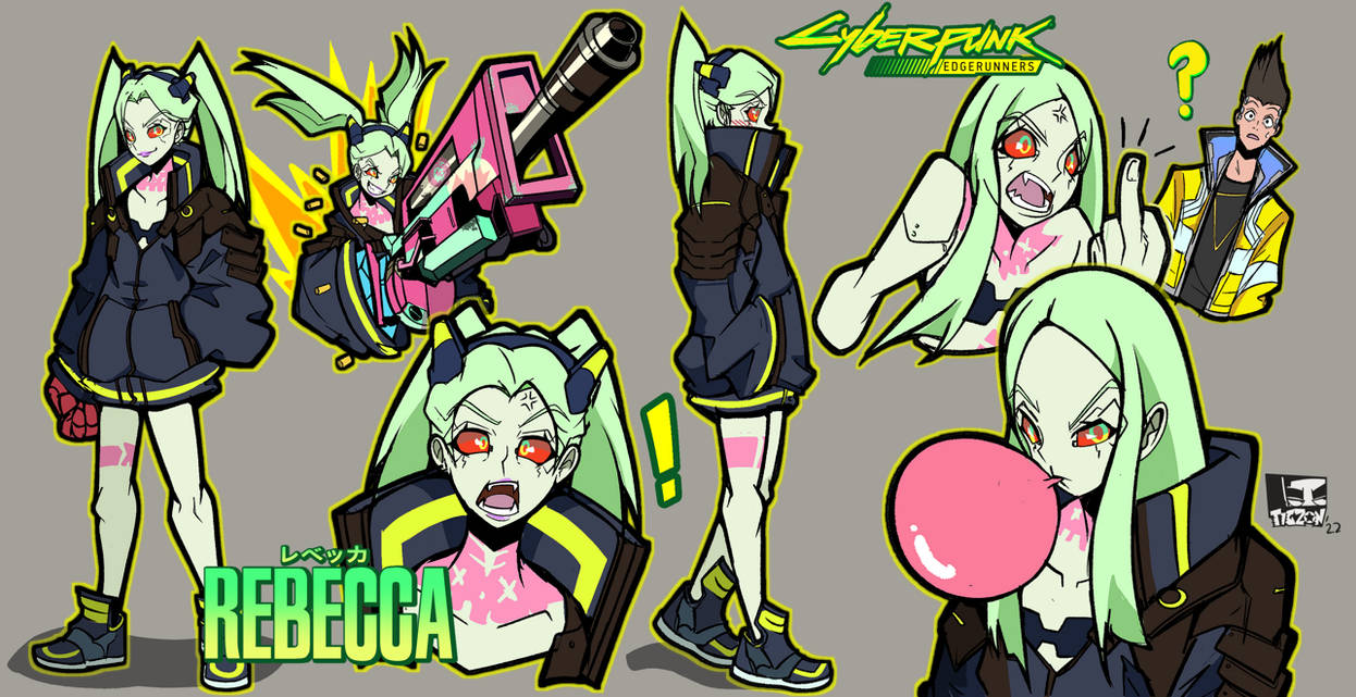 Rebecca (Cyberpunk Edgerunners fanart) by TechnoTIGZONart on DeviantArt