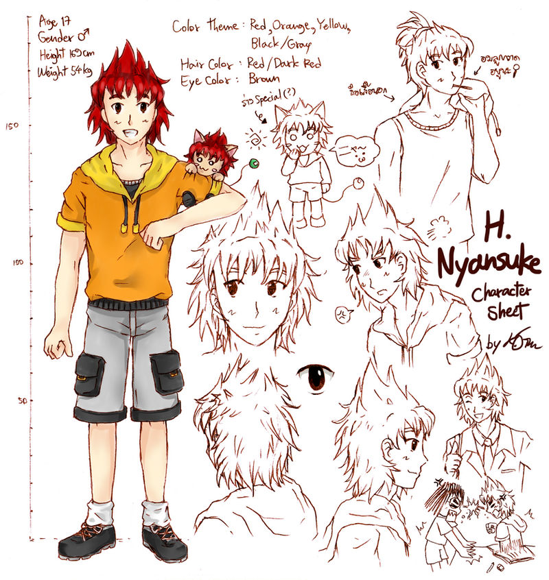 OC Character Sheet: H. Nyansuke + NEWS! by Kikansha
