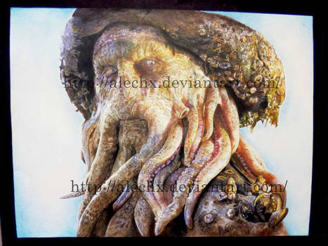 Davy Jones Color Pencil Drawing