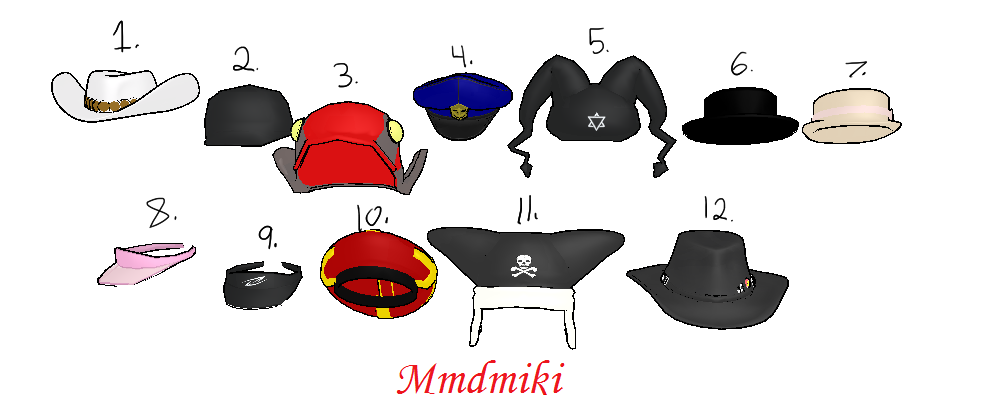 MMD Hat Pack 2 DL