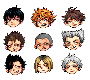 haikyuu pixel heads