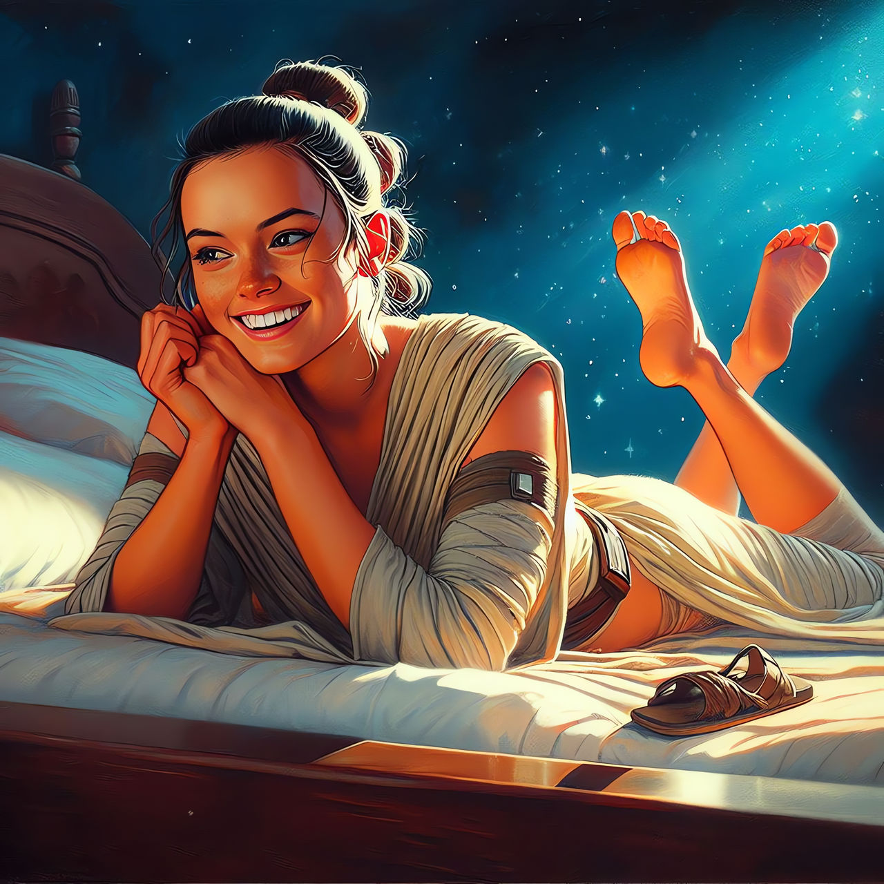 Lady Rey (AI) Rey is still floating on the Star...Wars? by TicklishPeach on ...