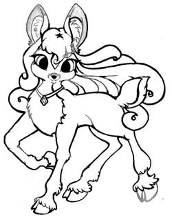 Bamb'ette Adoptable Lineart