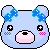 Blue Bear Face - Free Icon by CloverWing