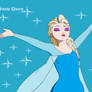 Elsa the Snow Queen (Colored)(Blue BKG)