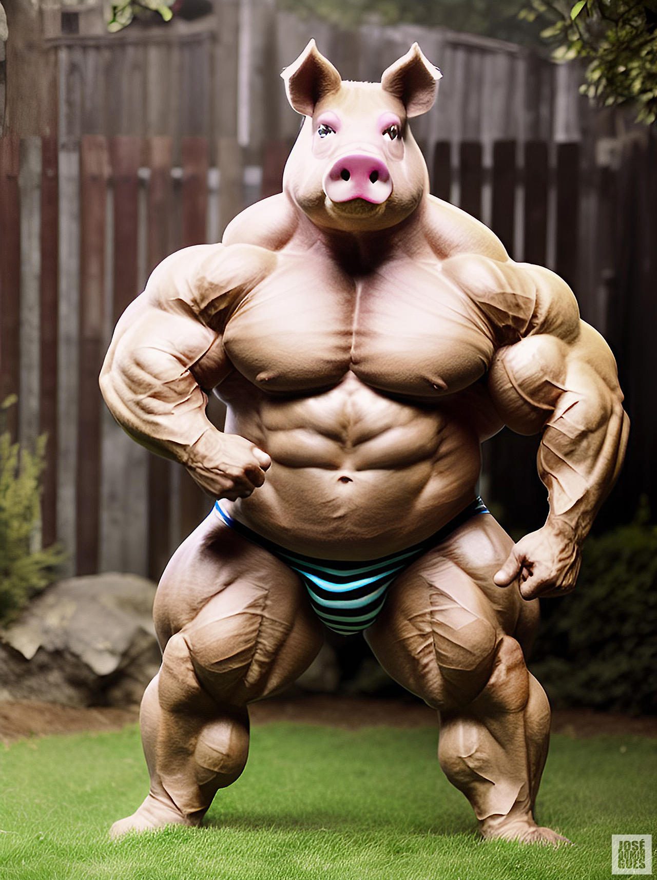 Hamstring Pig Muscled Pig 1 by josedomingues on DeviantArt