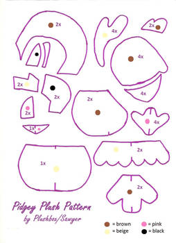 Pidgey Plush Pattern
