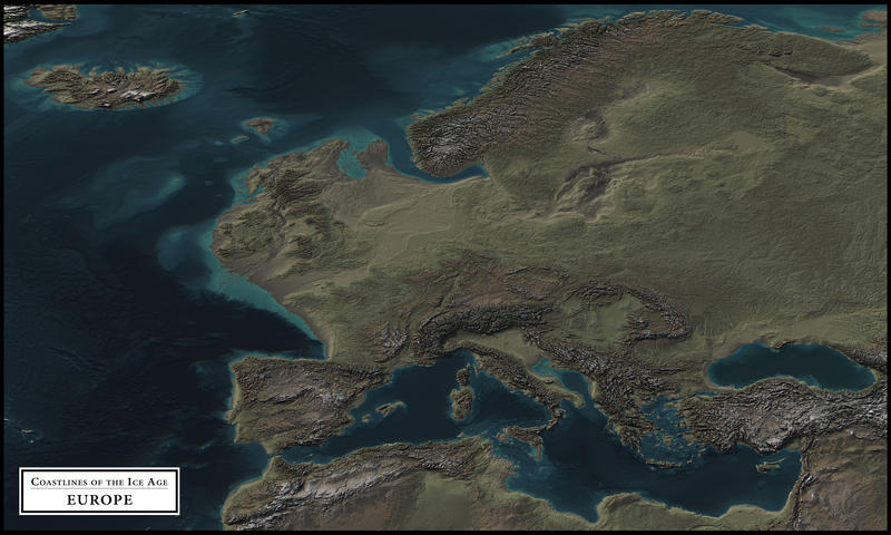 Coastlines of the Ice Age - Europe by atlas-v7x