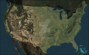 America Terrain Map