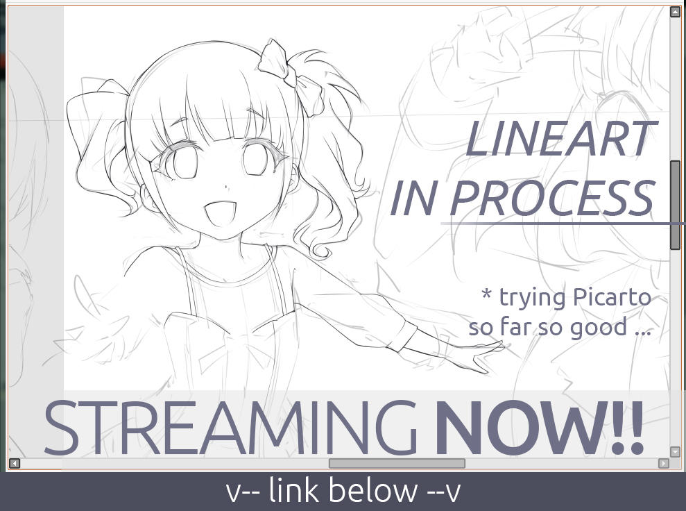 Live Streaming - Lineart! by mysticswordsman21