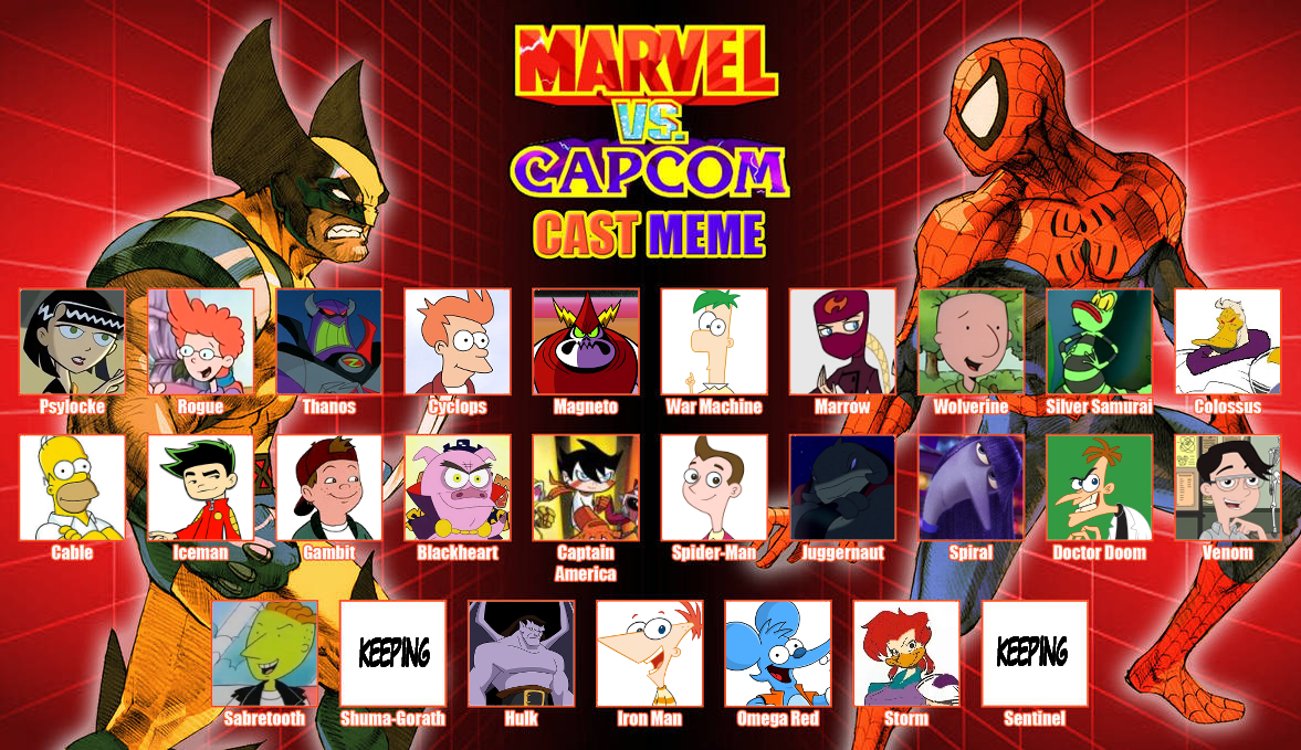 Disney x Marvel vs Capcom (Marvel) Cast Meme by NXAlpha25 on DeviantArt