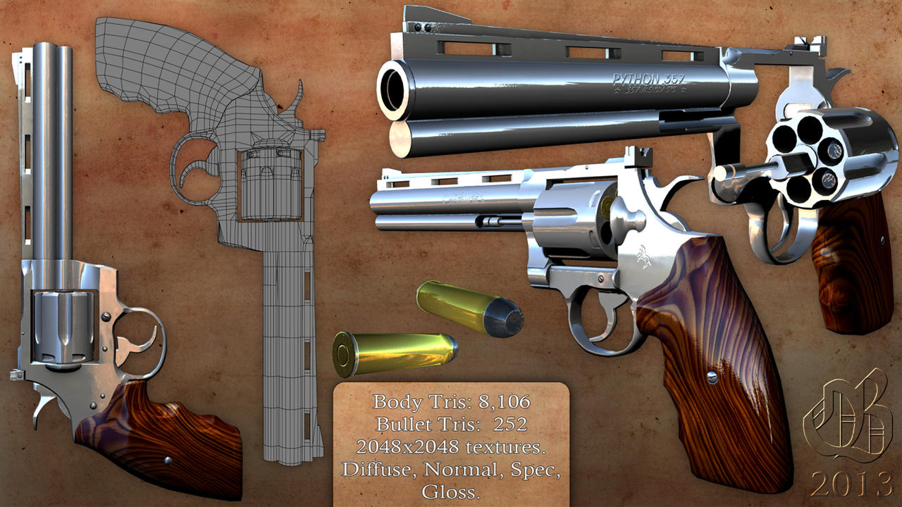 Revolver - Colt Python by ObeBradford on DeviantArt