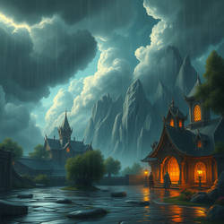 TW: AI. marchiefuff day 7: Rainclouds