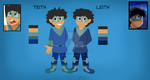 20-21. Team X: Teith and Leith characters sheet by Eveeka